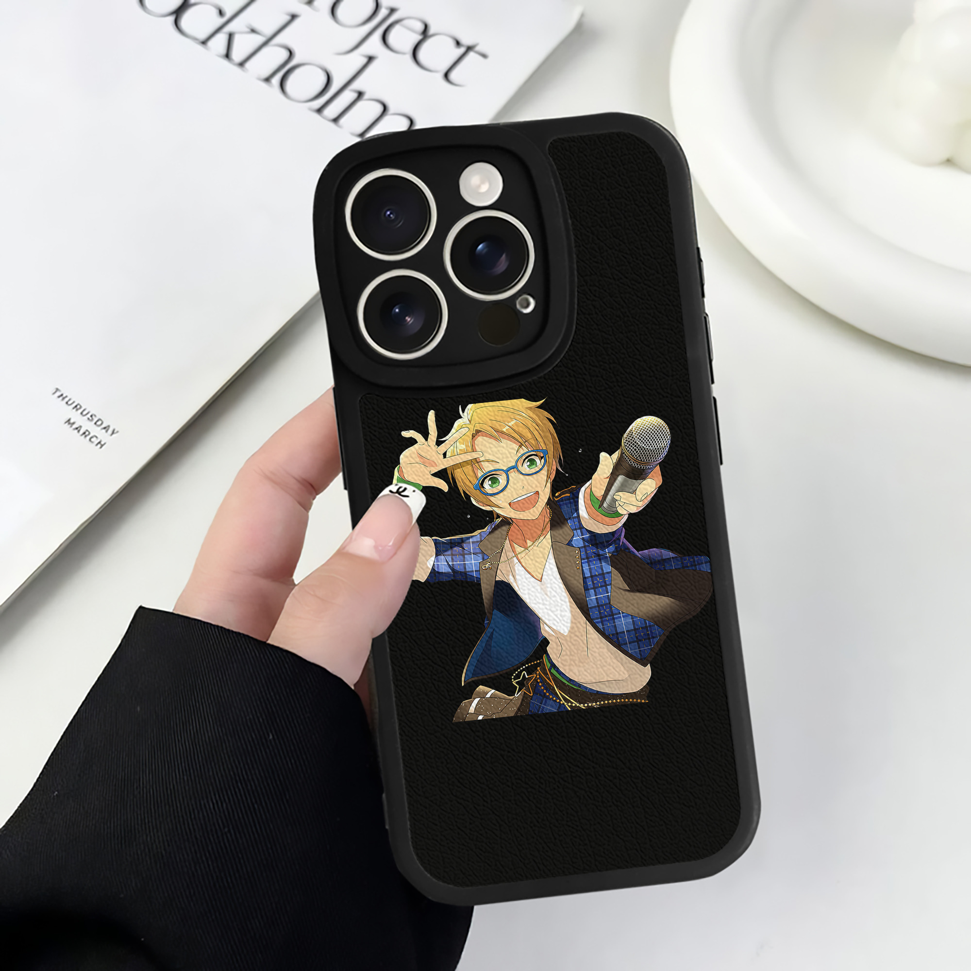 （画像用） あんさんぶるスターズ! Ensemble Stars 【iPhone 16シリーズ対応】シリコンスマホケース（レザー調） 材質：シリコン
